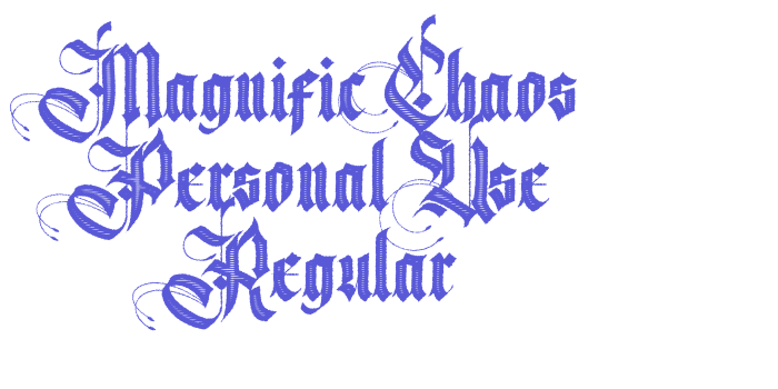 Magnific Chaos Personal Use Regular Font Download