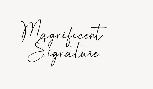 Magnificent Signature Font