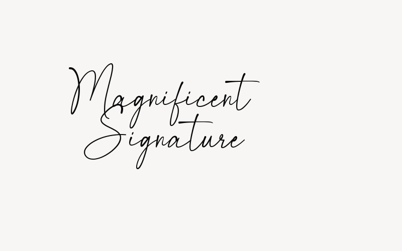 Magnificent Signature Font