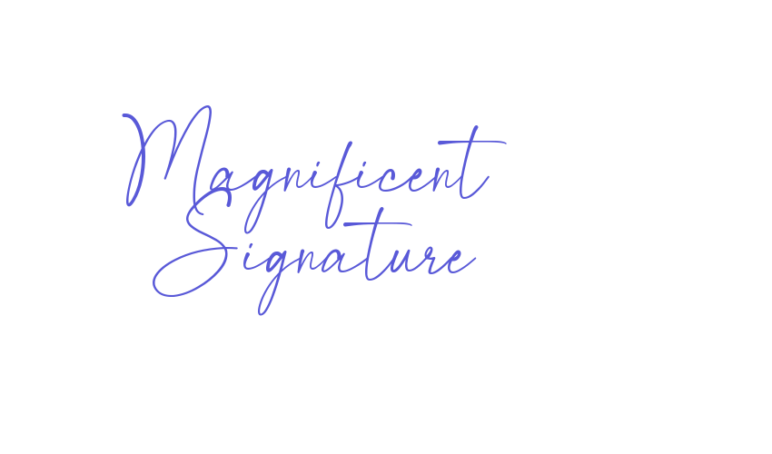 Magnificent Signature Font Download