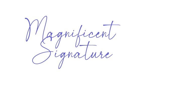 Magnificent Signature Font Download