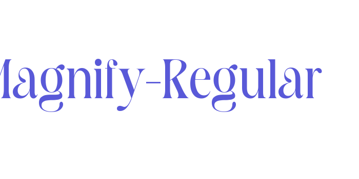 Magnify-Regular Font