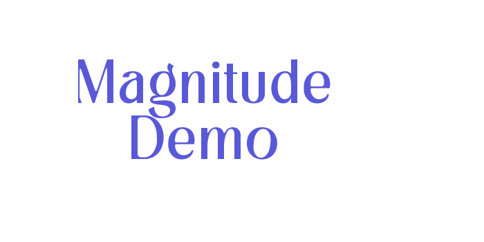 Magnitude Demo Font Download