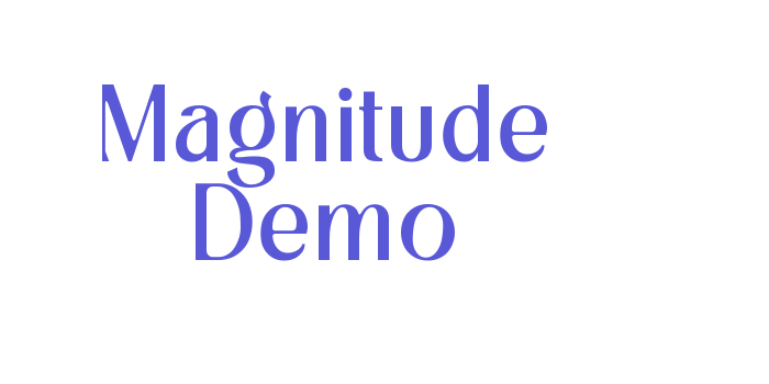 Magnitude Demo Font