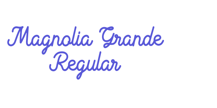 Magnolia Grande Regular Font Download