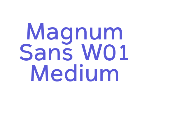 Magnum Sans W01 Medium Font