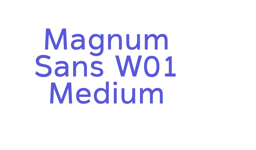 Magnum Sans W01 Medium Font