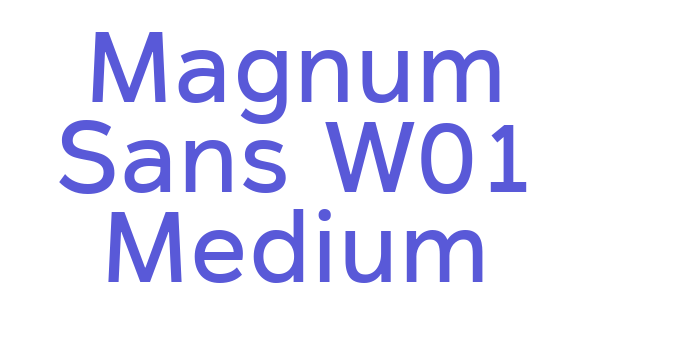 Magnum Sans W01 Medium Font