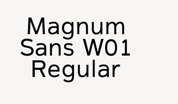 Magnum Sans W01 Regular Font