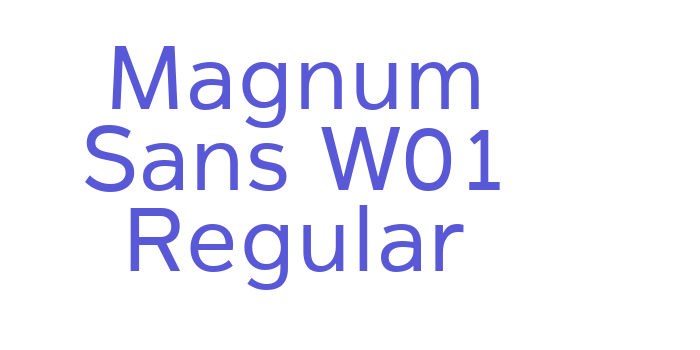 Magnum Sans W01 Regular Font Download