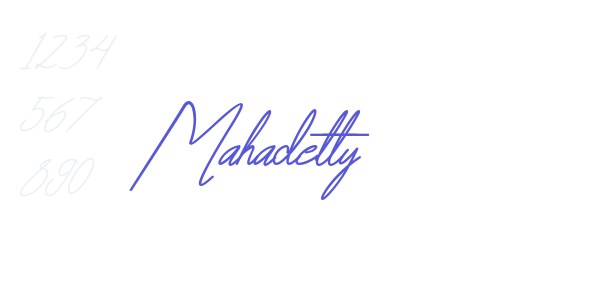 Mahadetty font free