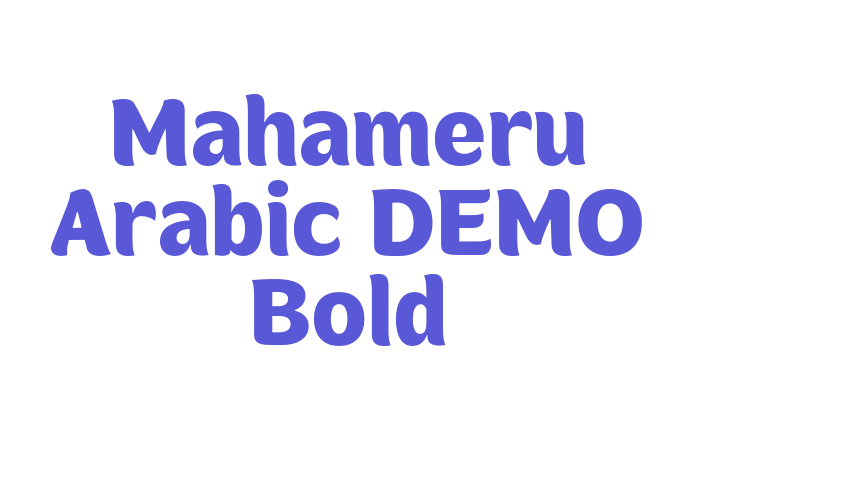 Mahameru Arabic DEMO Bold Font