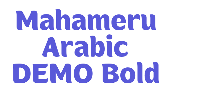 Mahameru Arabic DEMO Bold Font