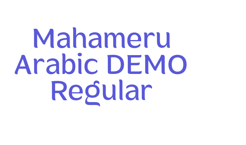 Mahameru Arabic DEMO Regular Font Download