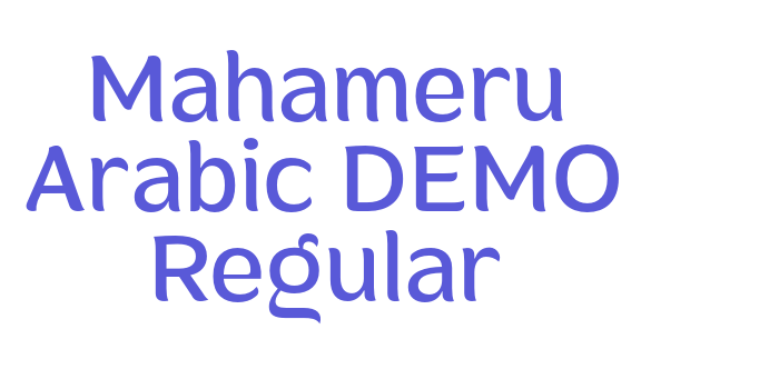 Mahameru Arabic DEMO Regular Font Download