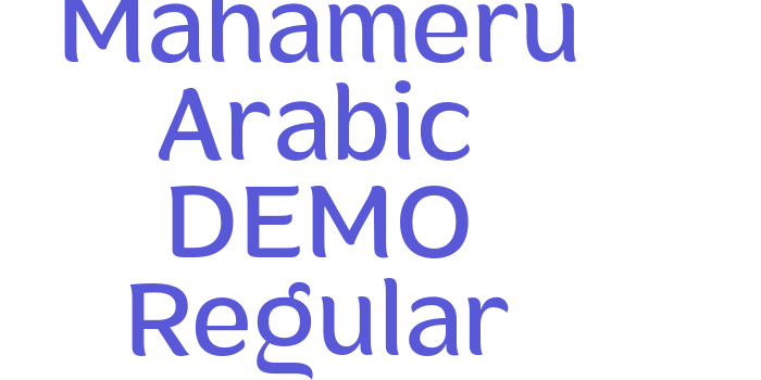 Mahameru Arabic DEMO Regular Font