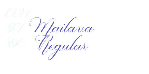 Mailava Regular font