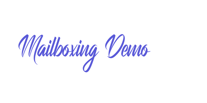 Mailboxing Demo Font