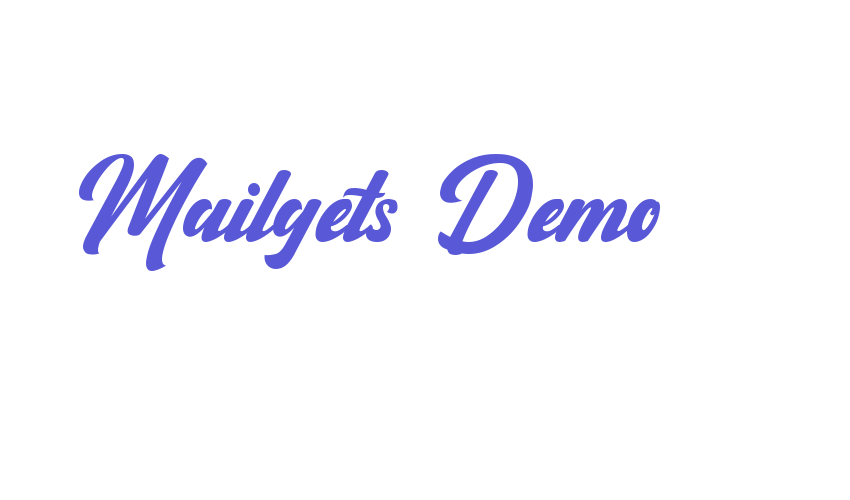 Mailgets Demo Font Download