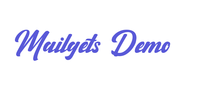 Mailgets Demo Font Download