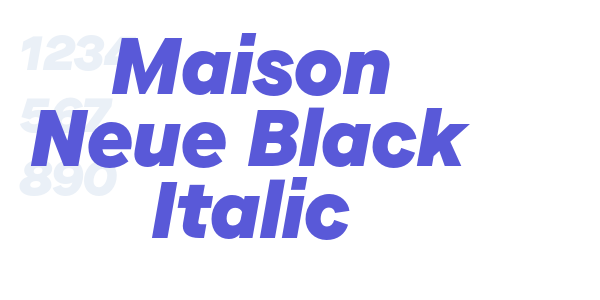 Maison Neue Black Italic font free