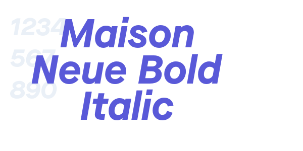 Maison Neue Bold Italic font free