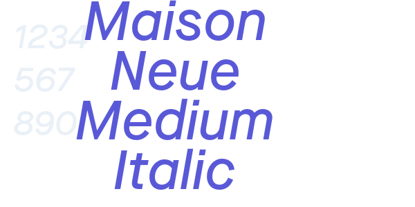 Maison Neue Medium Italic font free