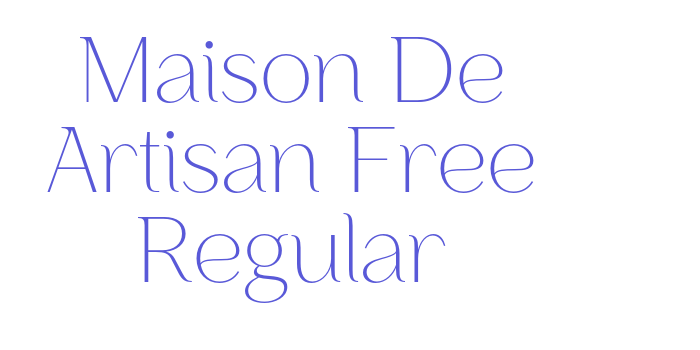 Maison De Artisan Free Regular Font