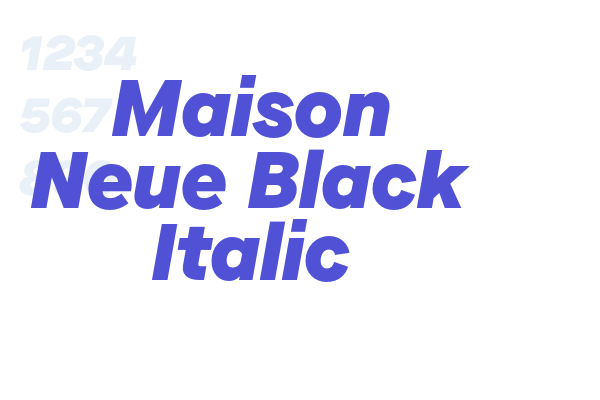 Maison Neue Black Italic