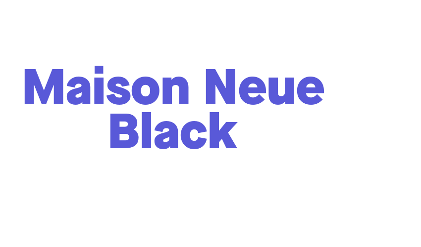 Maison Neue Black Font Download