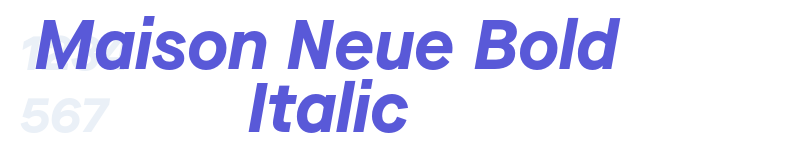 Maison Neue Bold Italic-related font