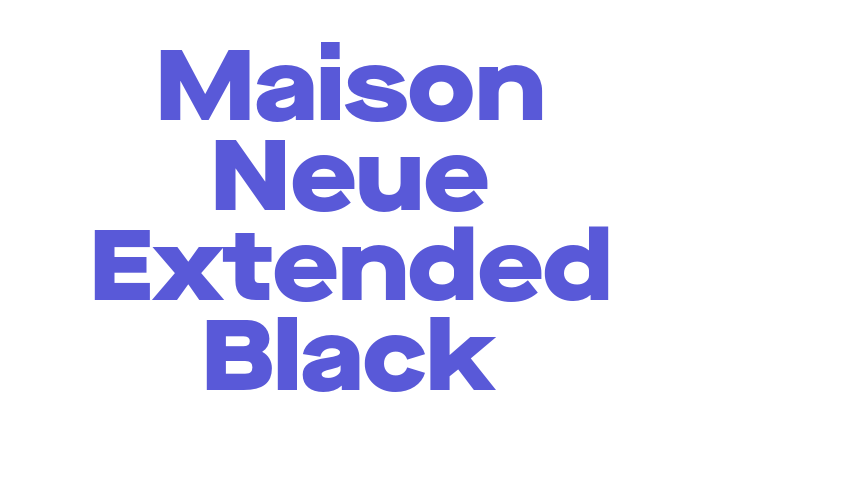 Maison Neue Extended Black Font Download