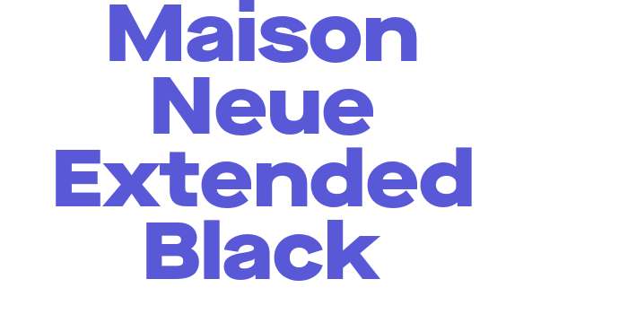 Maison Neue Extended Black Font Download