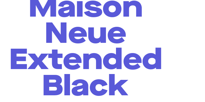 Maison Neue Extended Black Font