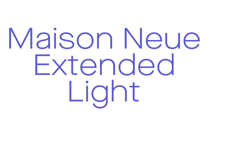 Maison Neue Extended Light Font Download