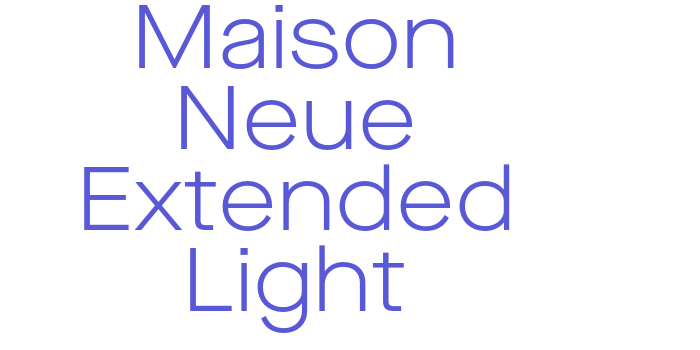 Maison Neue Extended Light Font Download