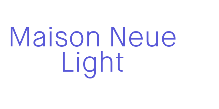 Maison Neue Light Font Download