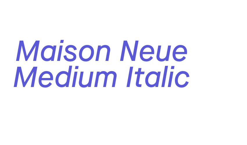 Maison Neue Medium Italic Font Download