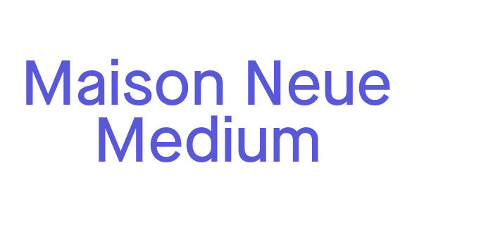 Maison Neue Medium Font Download