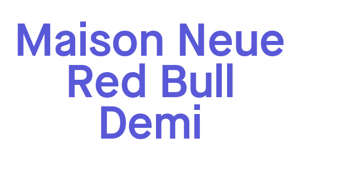 Maison Neue Red Bull Demi Font Download