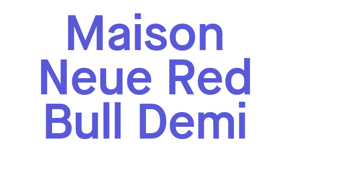 Maison Neue Red Bull Demi Font