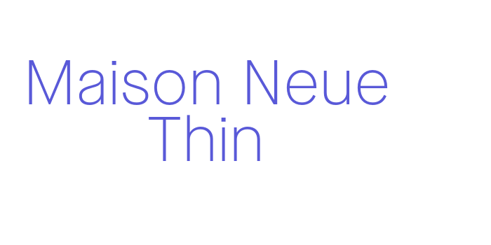 Maison Neue Thin Font Download