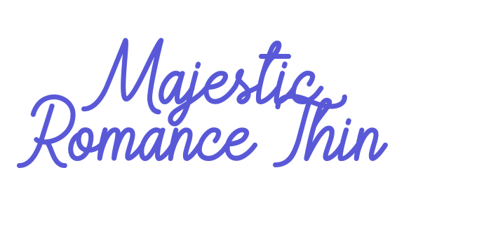 Majestic Romance Thin Font Download