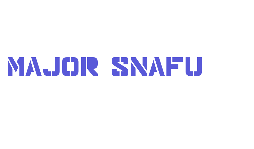 Major Snafu Font