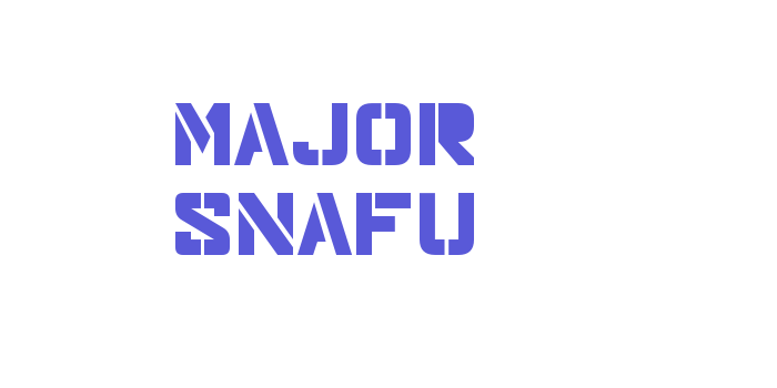 Major Snafu Font Download