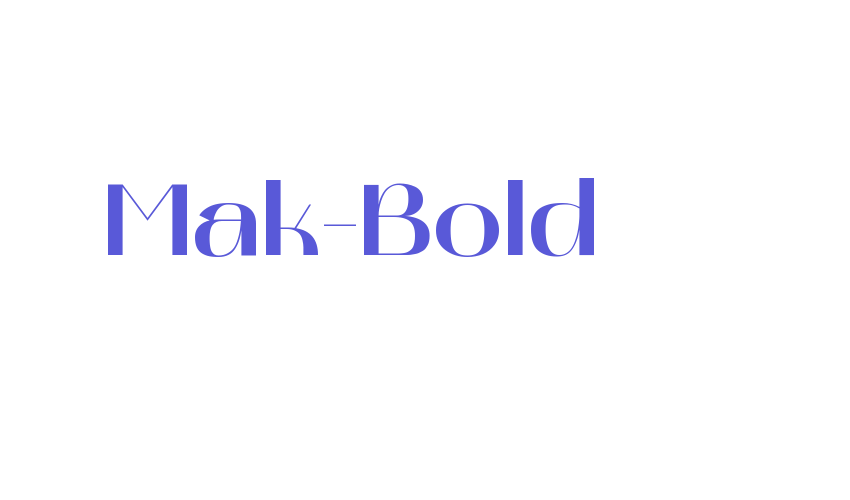 Mak-Bold Font