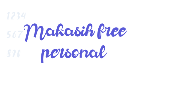 Makasih free personal font free