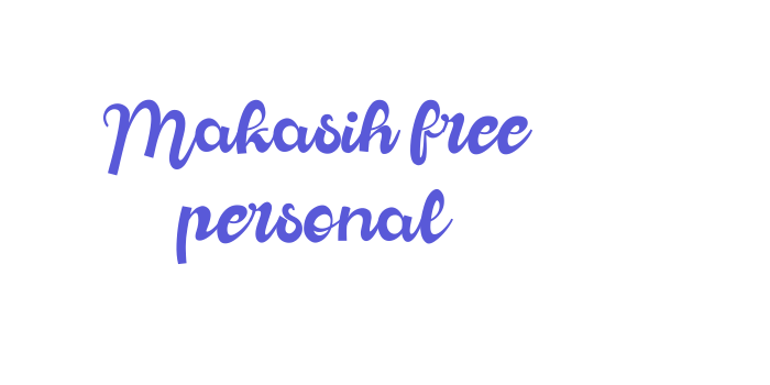 Makasih free personal Font Download