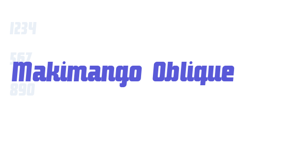 Makimango Oblique font free