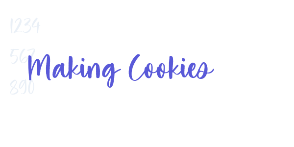 Making Cookies font